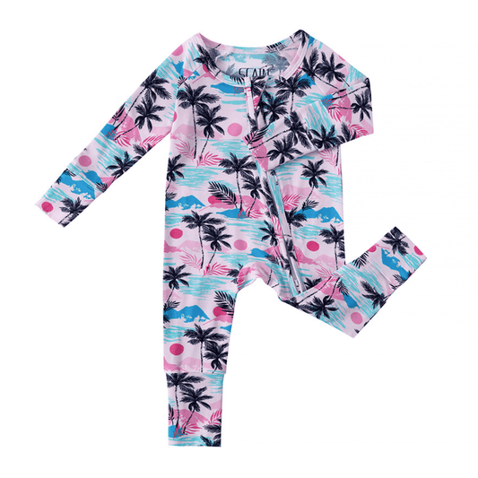 Lovely Tropical Sunset Print Baby Romper - Beekee