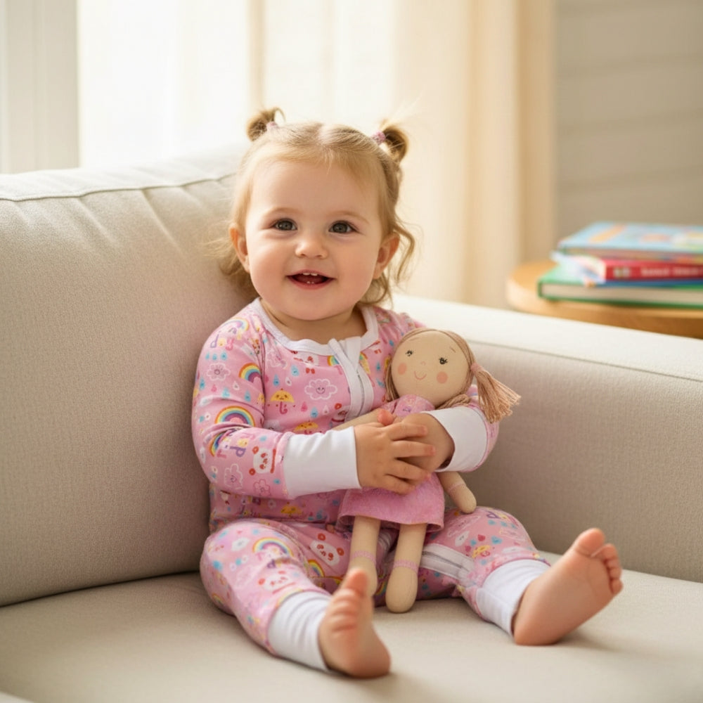 Magical Rainbow and Cloud Baby Romper - Beekee