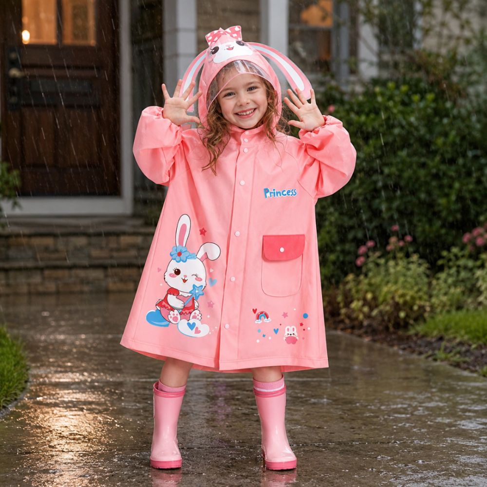 Kids Cartoon Waterproof Raincoat Set - Beekee