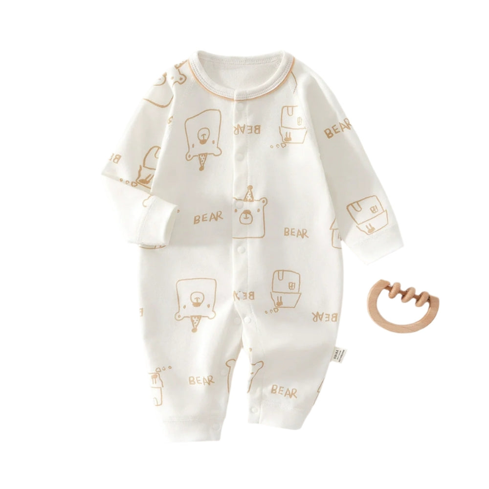 Playful Animal Print Cotton Romper - Beekee