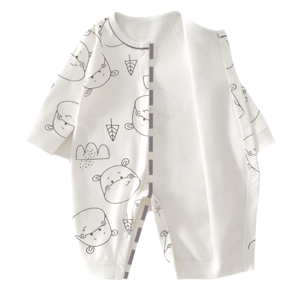Playful Animal Print Cotton Romper - Beekee