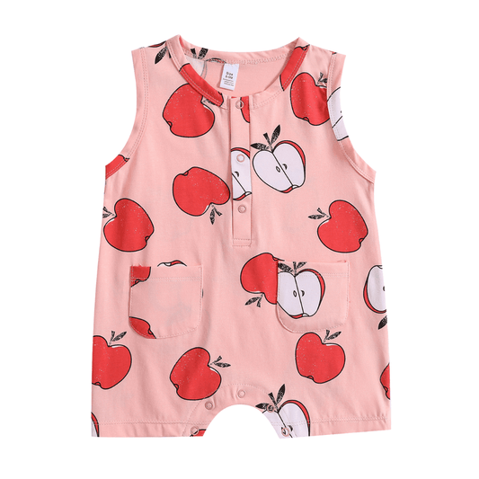 Playful Print Baby Romper With Pockets - Beekee