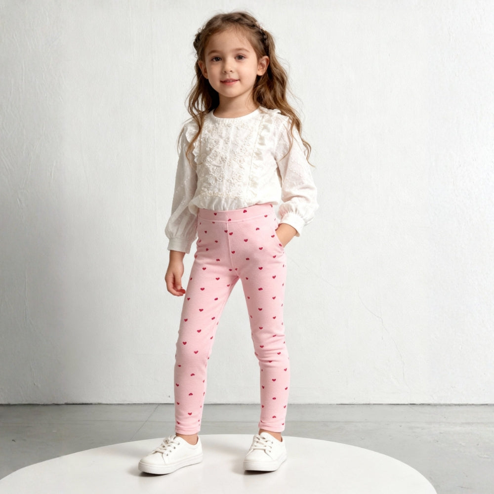 Playful Printed Girls Cotton Leggings - Beekee