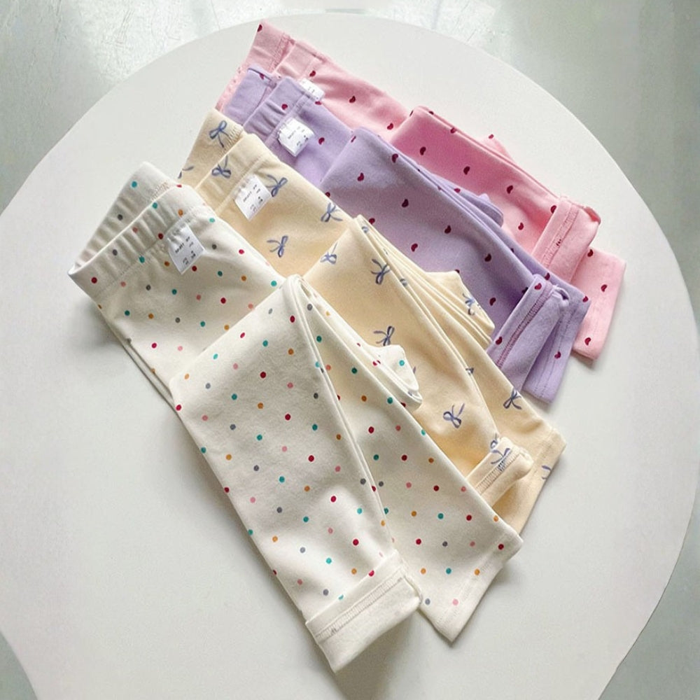 Playful Printed Girls Cotton Leggings - Beekee