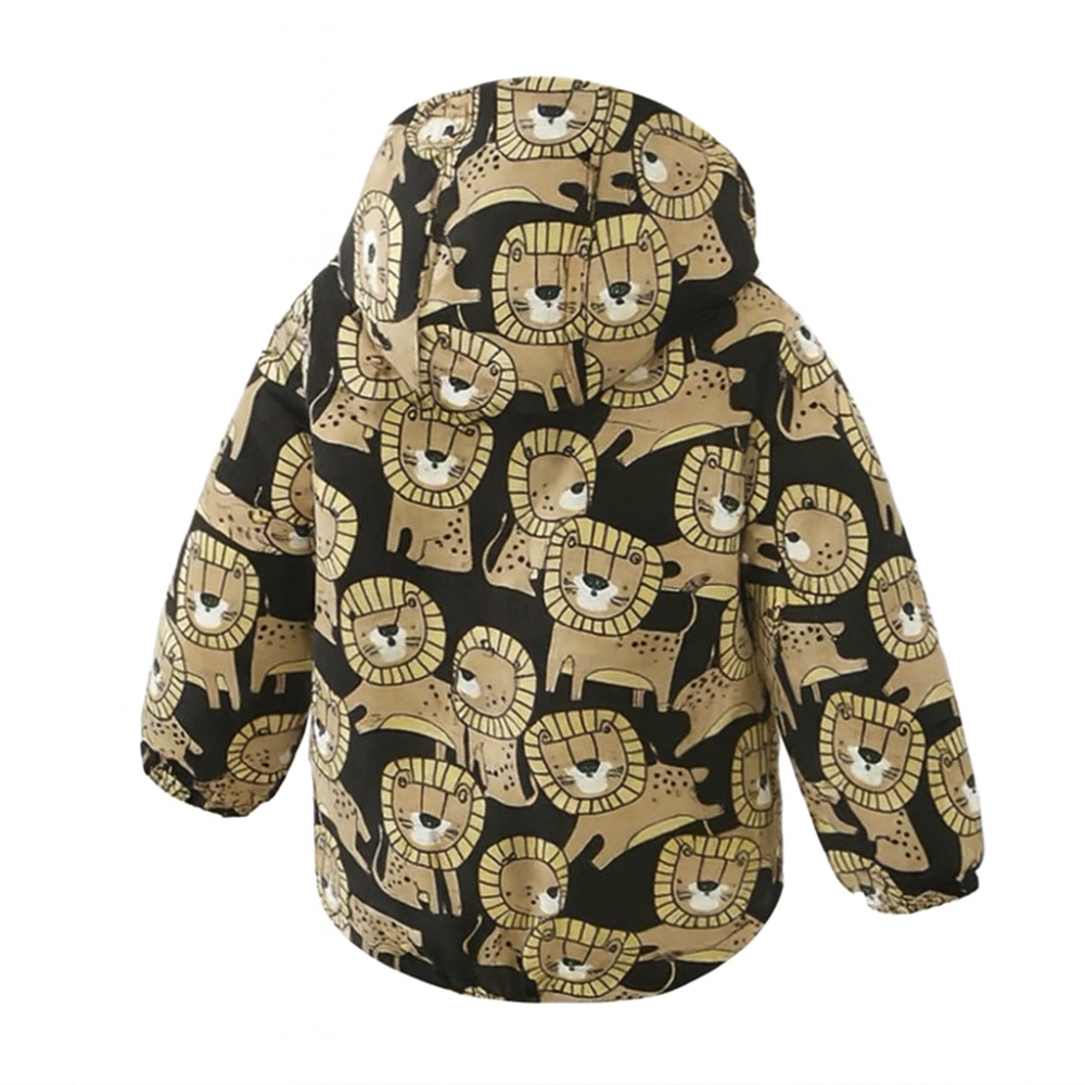 Playful Safari Lion Kids Winter Jacket - Beekee
