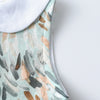 Pretty Watercolor Leaf Dress with Collar - Beekee