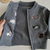 Puppy Embroidered Knit Cardigan - Beekee