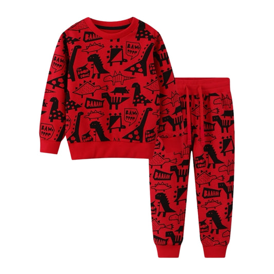 Rawr Dino Print Sweatshirt and Jogger Set - Beekee