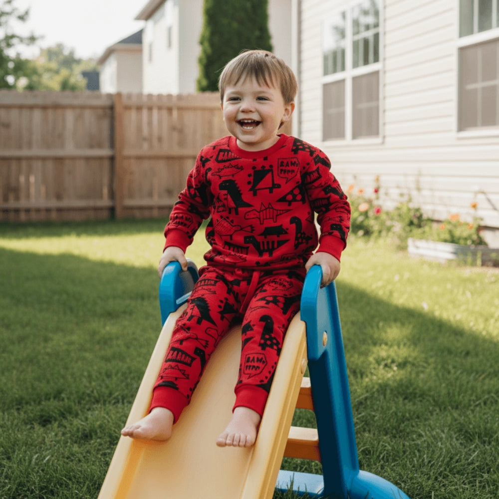 Rawr Dino Print Sweatshirt and Jogger Set - Beekee