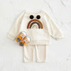 European Baby Cotton Knit Clothing Set – 2-Piece Fall Outfit for Boys and Girls, Includes Sweater Top and Loose Pants