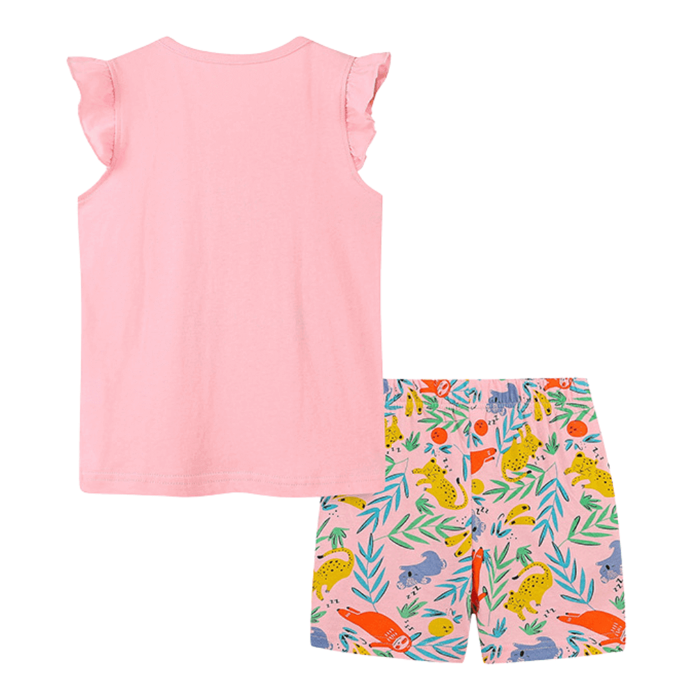Sleepy Jungle Friends Top & Shorts Set - Beekee