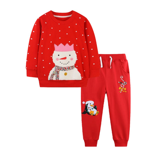 Snowman Sweatshirt and Jogger Pants Set - Beekee