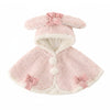 Soft Pink Bunny Ear Hooded Baby Cape - Beekee
