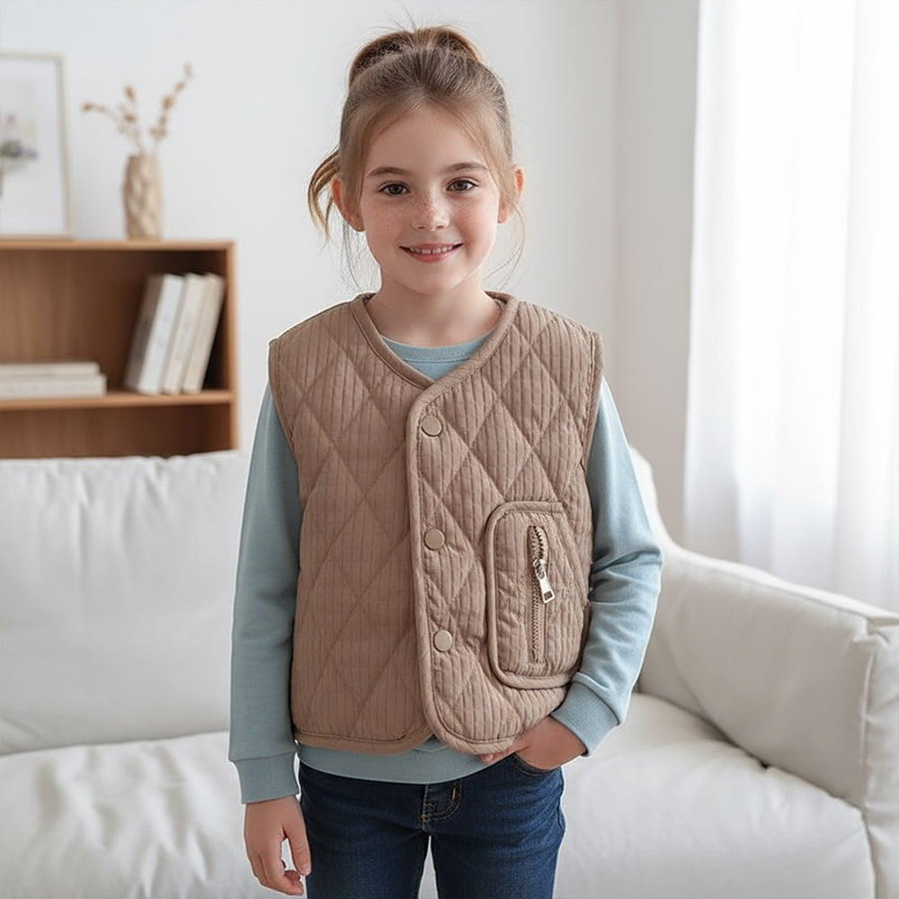 Soft Quilted Reversible Sherpa Vest - Beekee