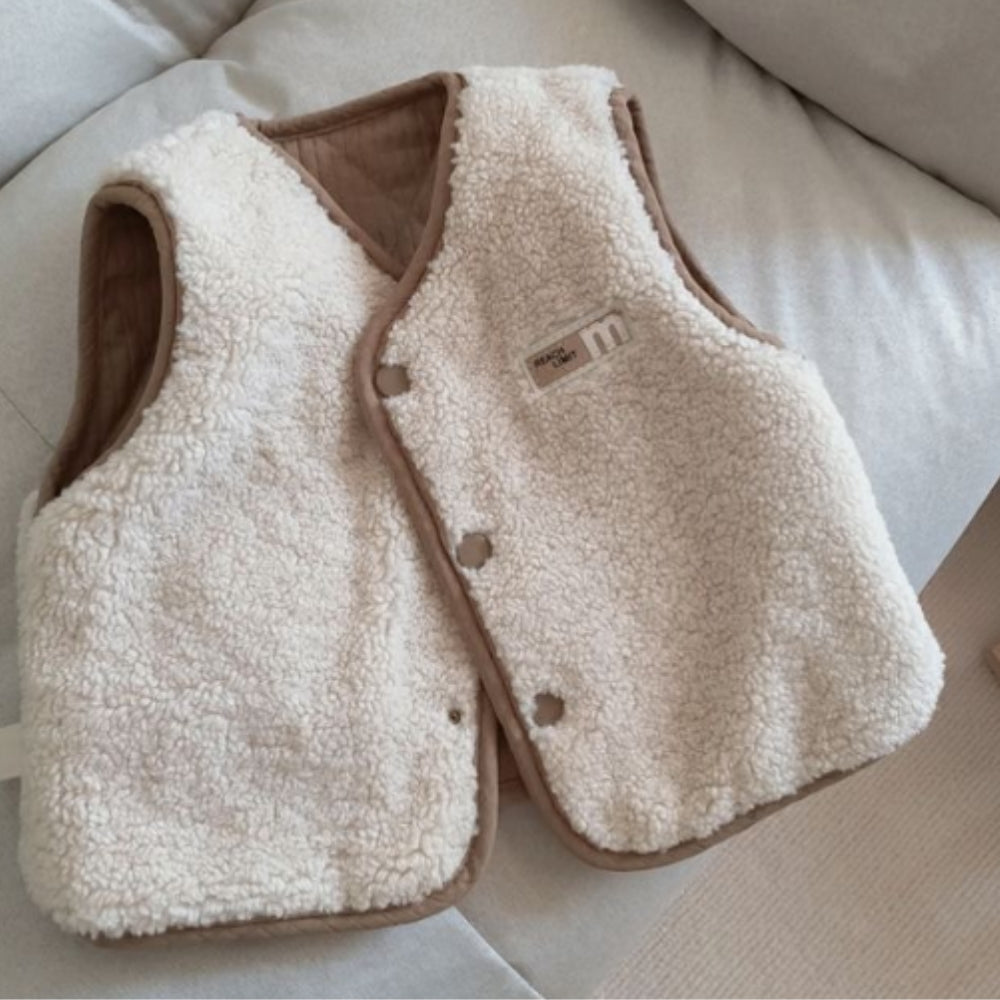 Soft Quilted Reversible Sherpa Vest - Beekee