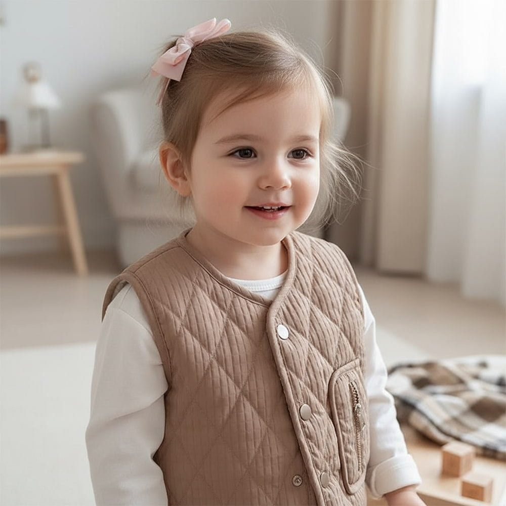 Soft Quilted Reversible Sherpa Vest - Beekee