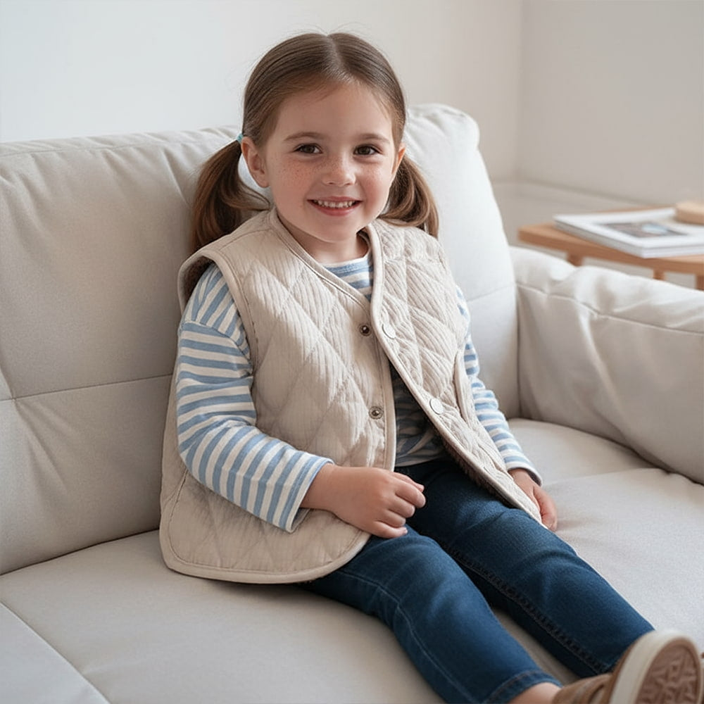 Soft Quilted Reversible Sherpa Vest - Beekee