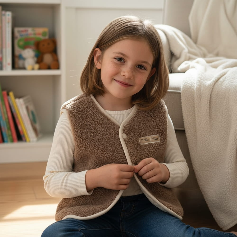 Soft Quilted Reversible Sherpa Vest - Beekee