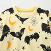 Spooky Bat and Moon Halloween Pajama Set - Beekee