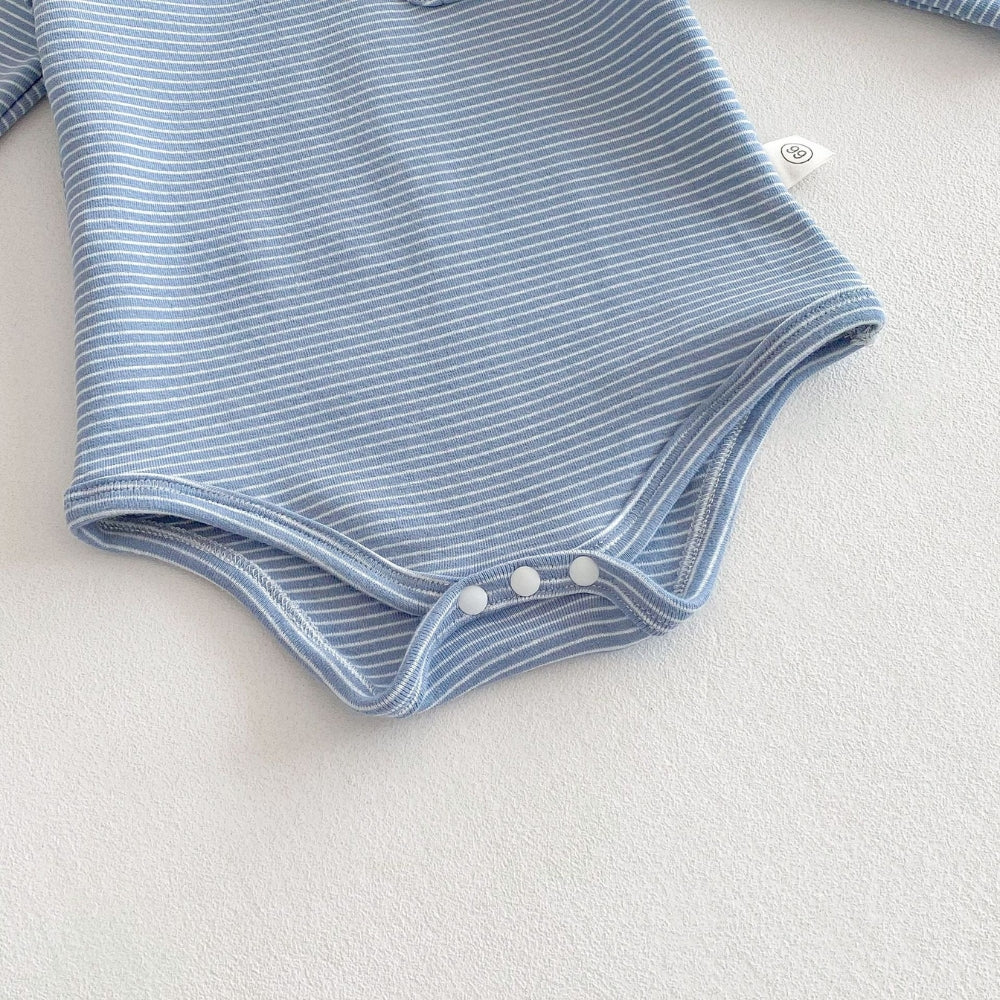 Stripe and Snap Baby Romper - Beekee
