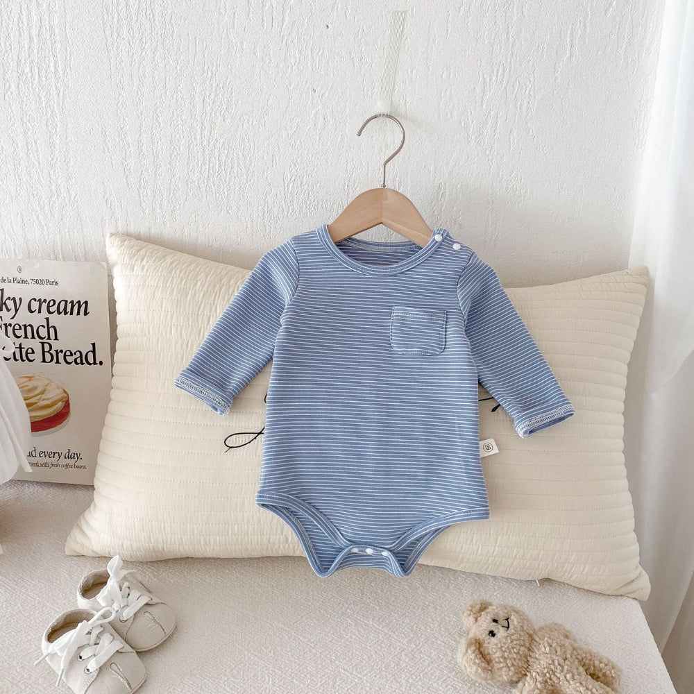Stripe and Snap Baby Romper - Beekee