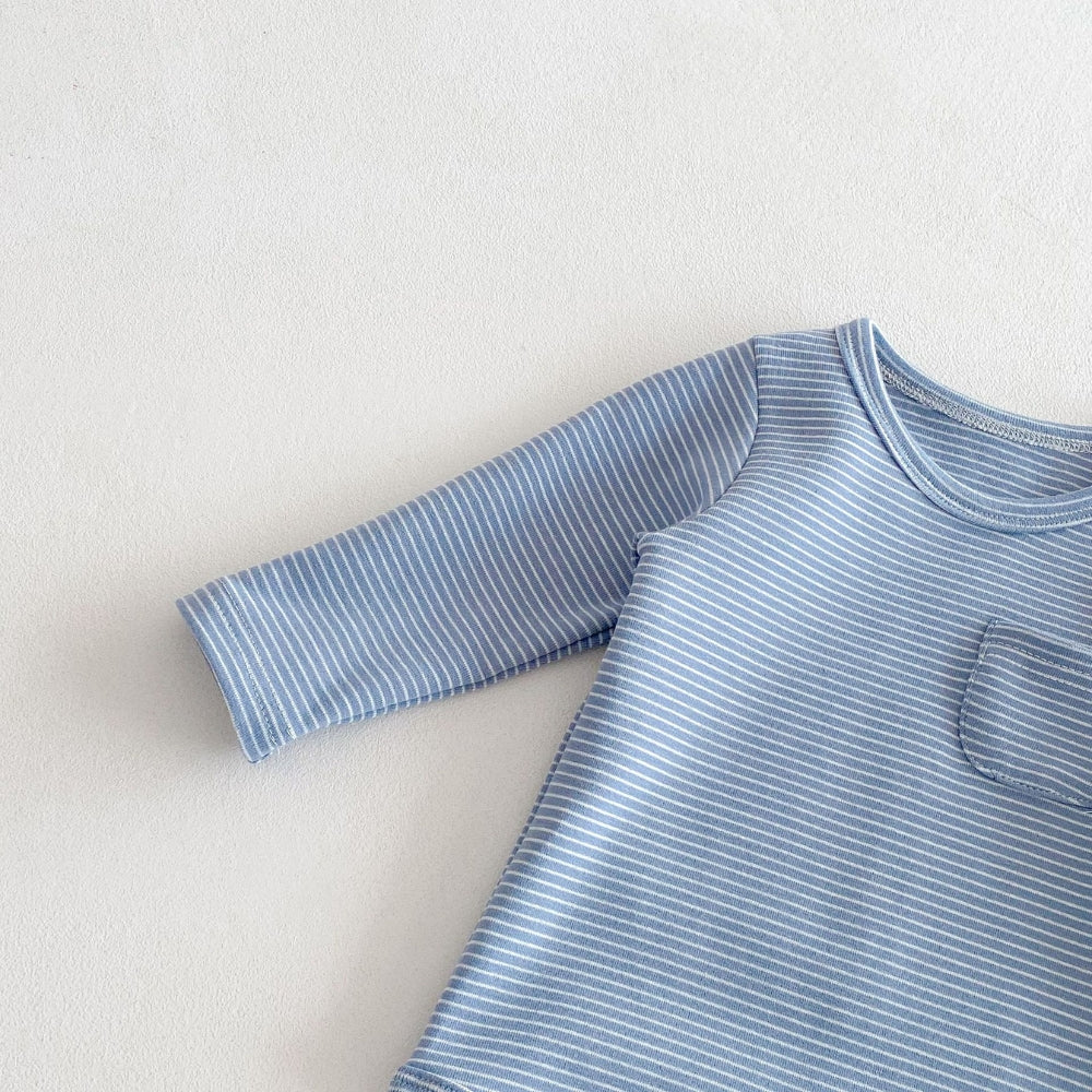 Stripe and Snap Baby Romper - Beekee