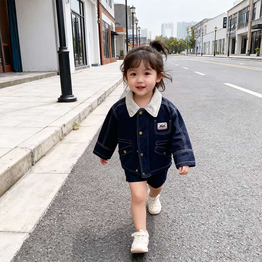 Stylish Multi-Pocket Corduroy Kids Jacket - Beekee