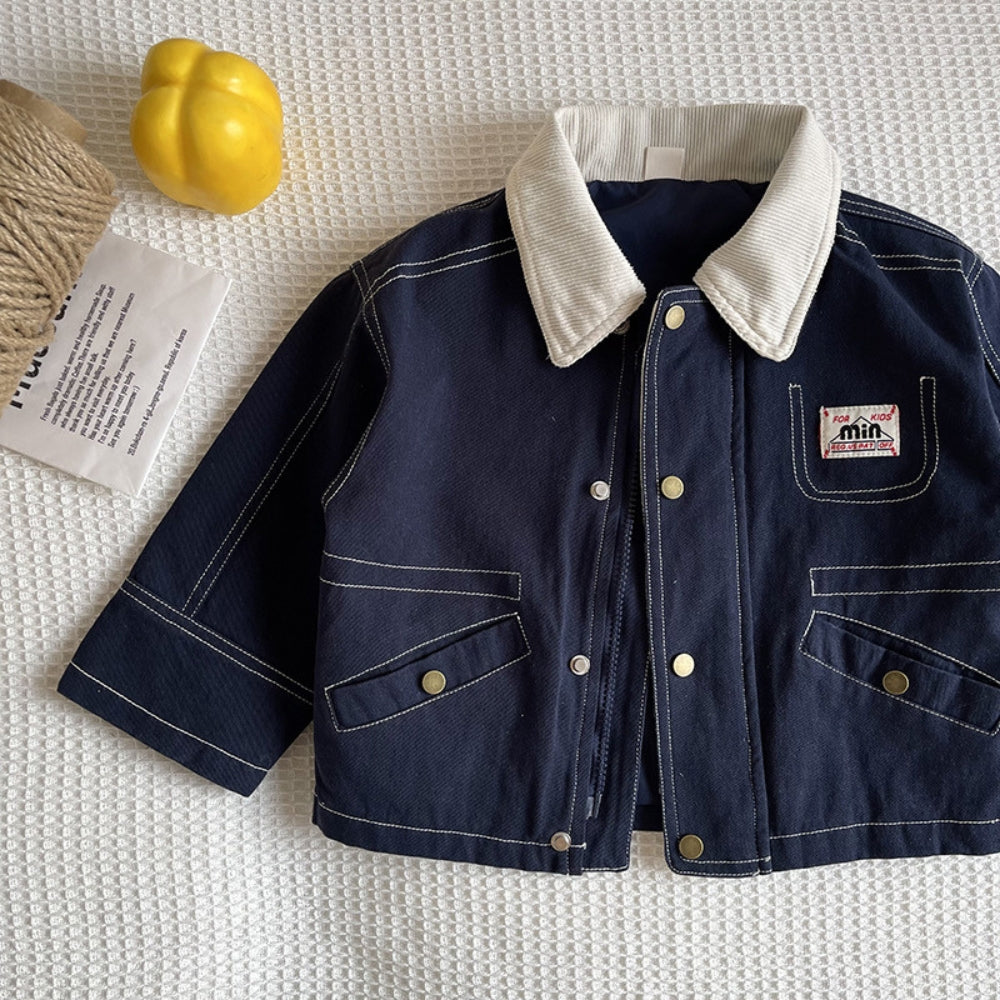 Stylish Multi-Pocket Corduroy Kids Jacket - Beekee