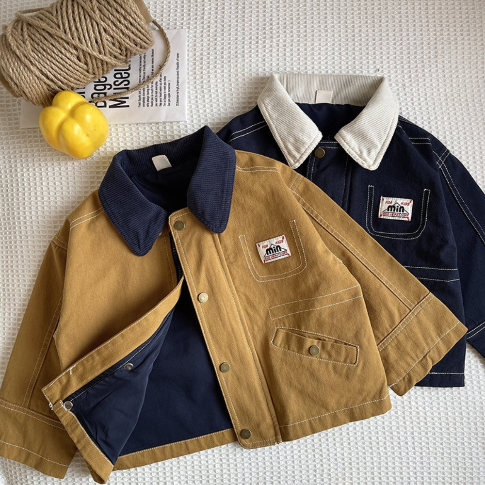 Stylish Multi-Pocket Corduroy Kids Jacket - Beekee