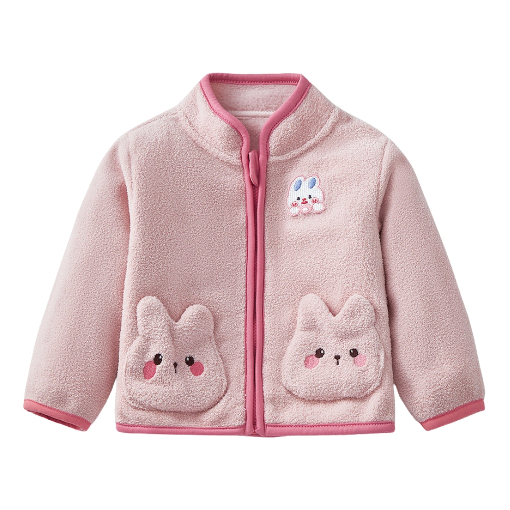 Sweet Bunny and Kitty Pocket Fleece Jacket - Beekee