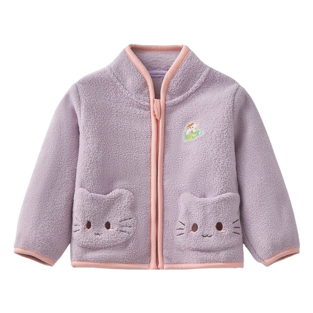 Sweet Bunny and Kitty Pocket Fleece Jacket - Beekee