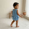 Sweet Denim Ruffle Top & Bloomer Baby Set - Beekee