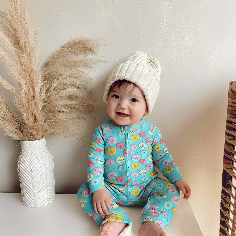Sweet Donut Print Baby Romper - Beekee