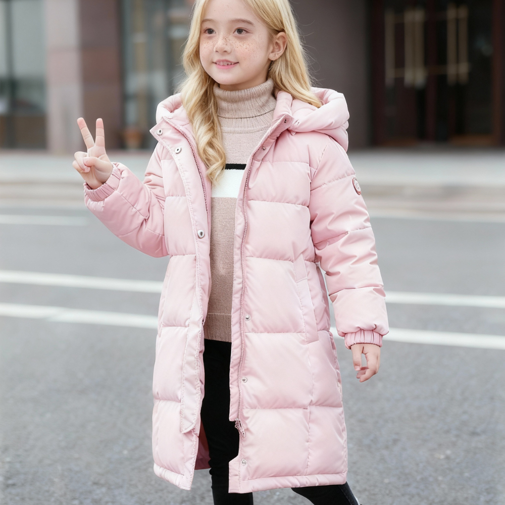 Sweet Girls Long Puffer Winter Coat - Beekee