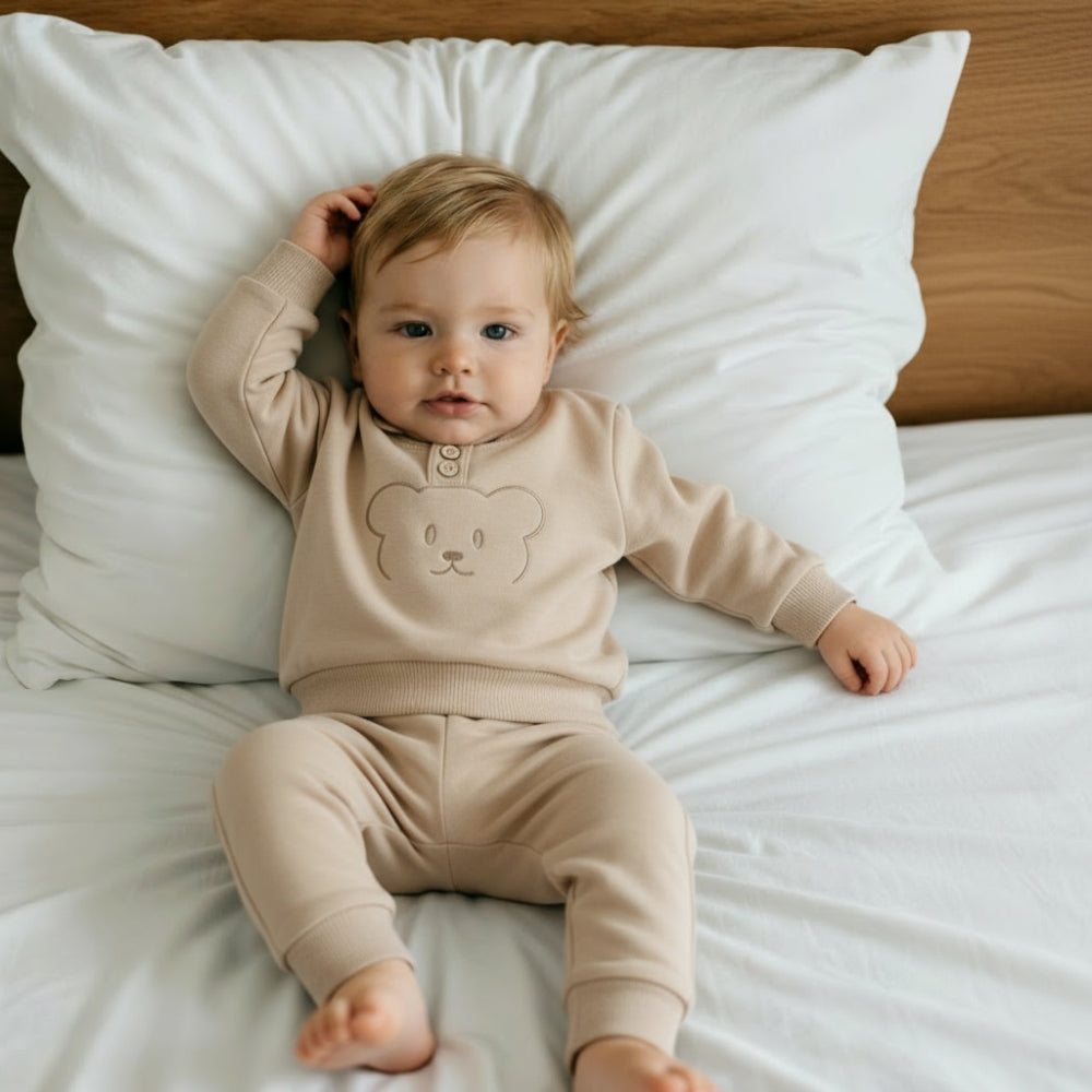 Sweet Teddy Bear Baby Sweatshirt and Jogger Set - Beekee