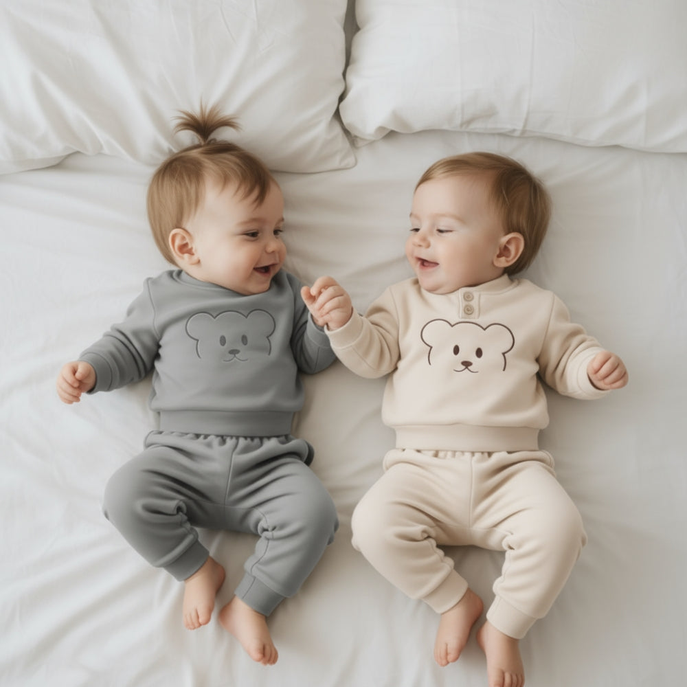 Sweet Teddy Bear Baby Sweatshirt and Jogger Set - Beekee