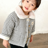 Teddy Bear Patch Checkered Sherpa Jacket - Beekee