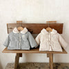 Teddy Bear Patch Checkered Sherpa Jacket - Beekee