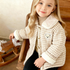 Teddy Bear Patch Checkered Sherpa Jacket - Beekee