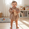 Vintage Floral Ruffle Baby Romper - Beekee