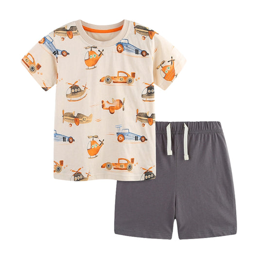 Vehicle Print Top and Shorts Set - Beekee