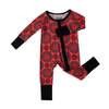 Vibrant Red Sushi Roll Print Baby Romper - Beekee