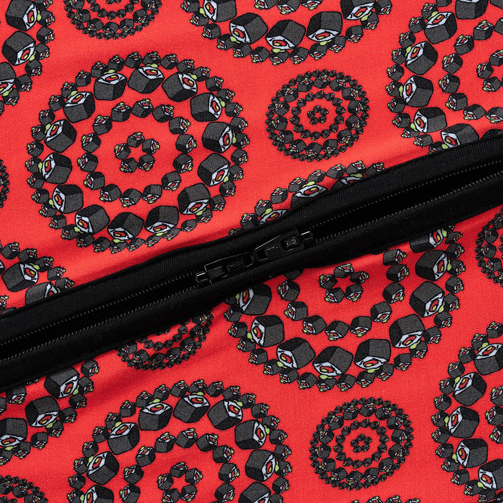 Vibrant Red Sushi Roll Print Baby Romper - Beekee