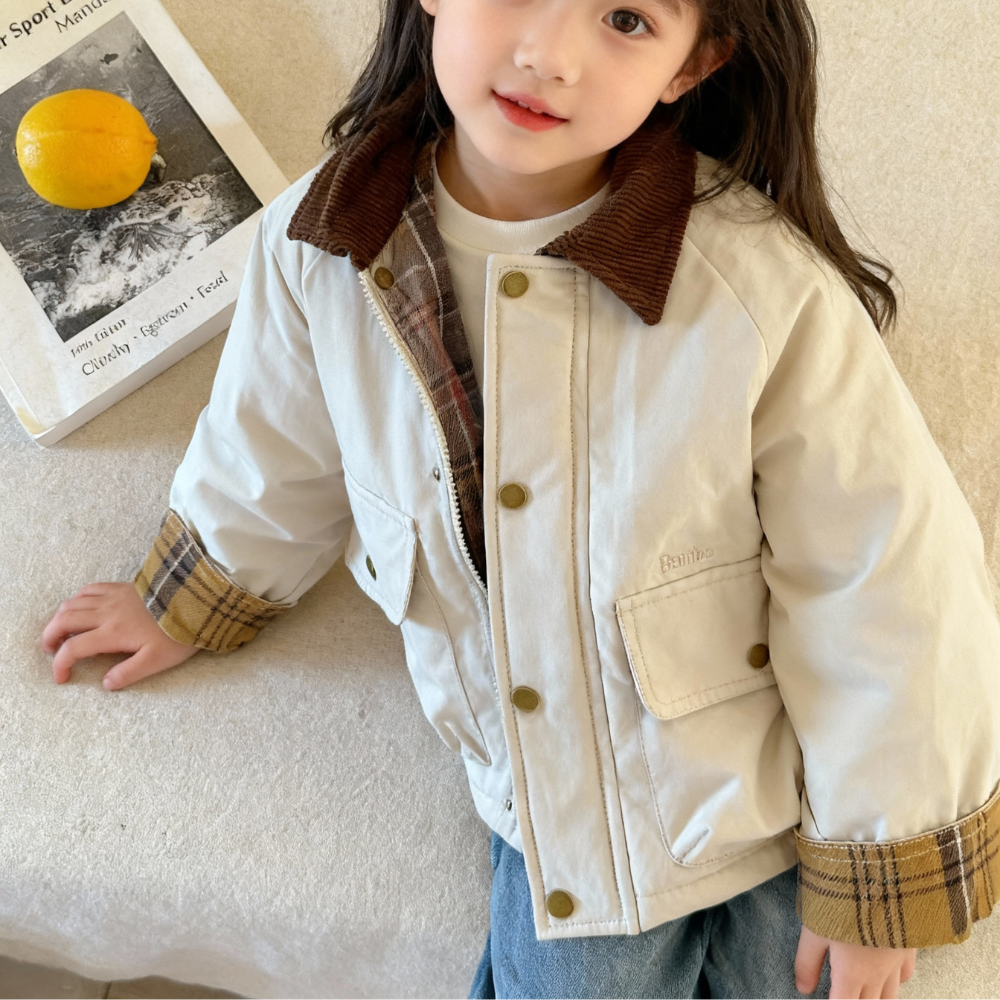 Vintage Corduroy-Collar Padded Jacket - Beekee