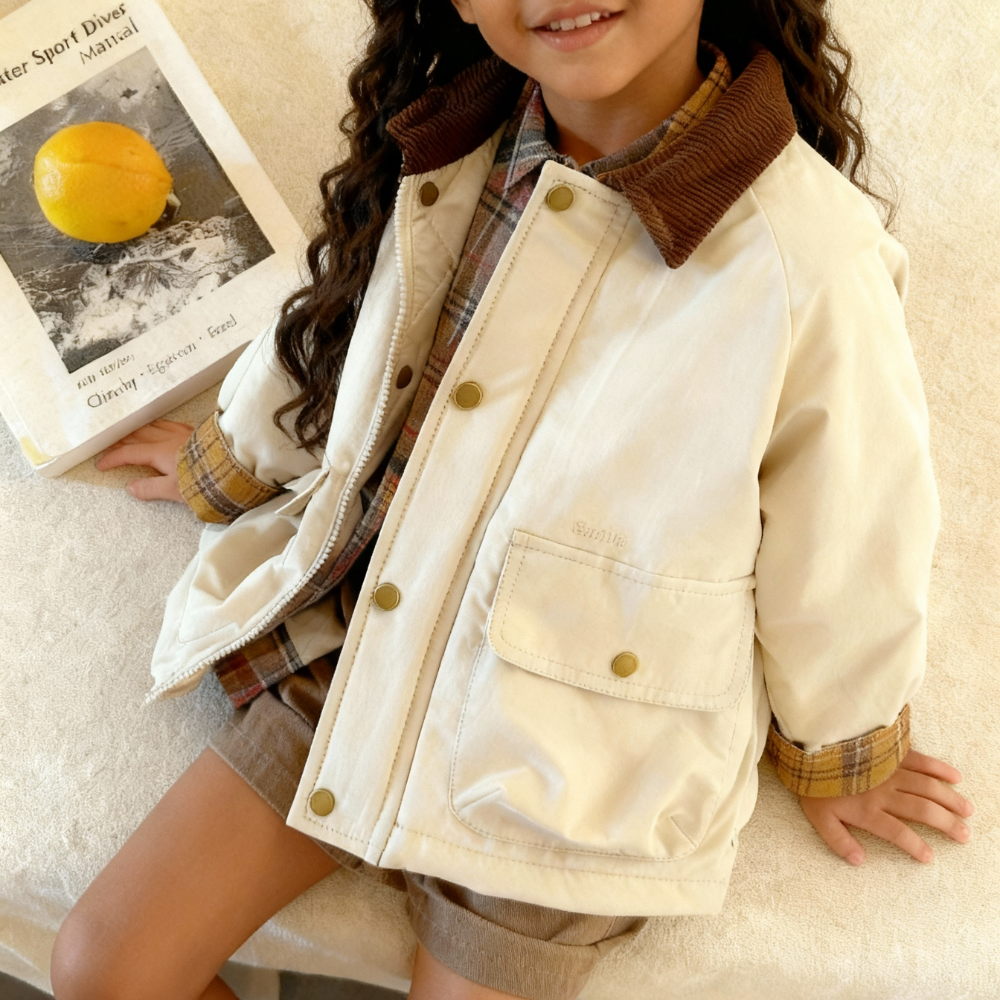 Vintage Corduroy-Collar Padded Jacket - Beekee