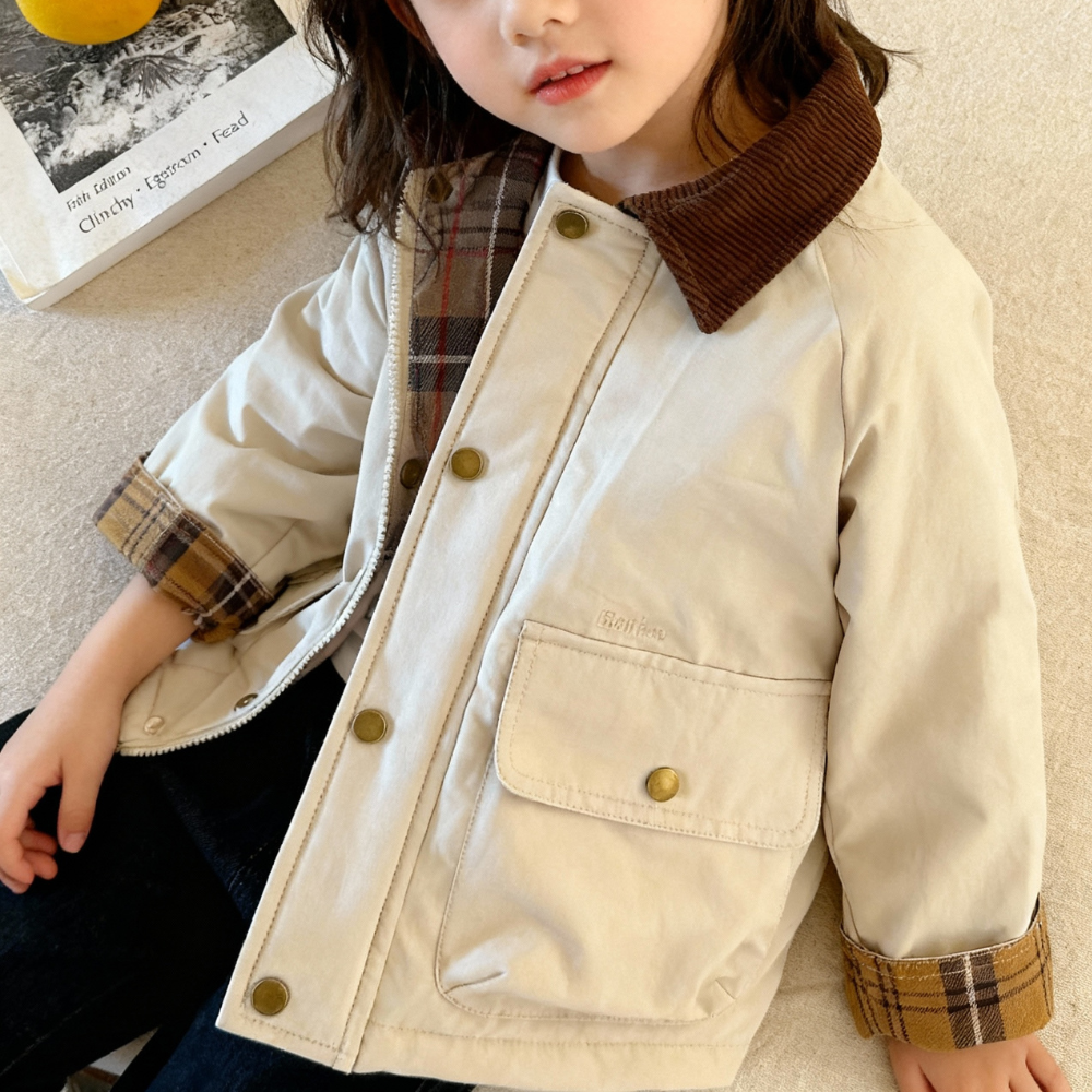 Vintage Corduroy-Collar Padded Jacket - Beekee