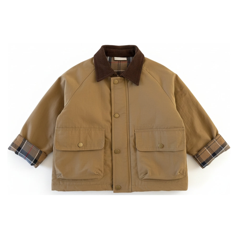 Vintage Corduroy-Collar Padded Jacket - Beekee