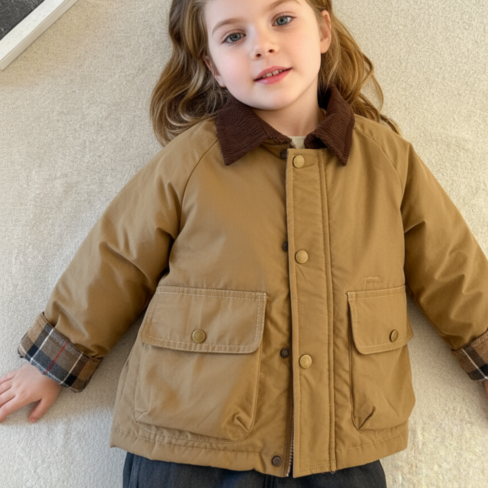 Vintage Corduroy-Collar Padded Jacket - Beekee