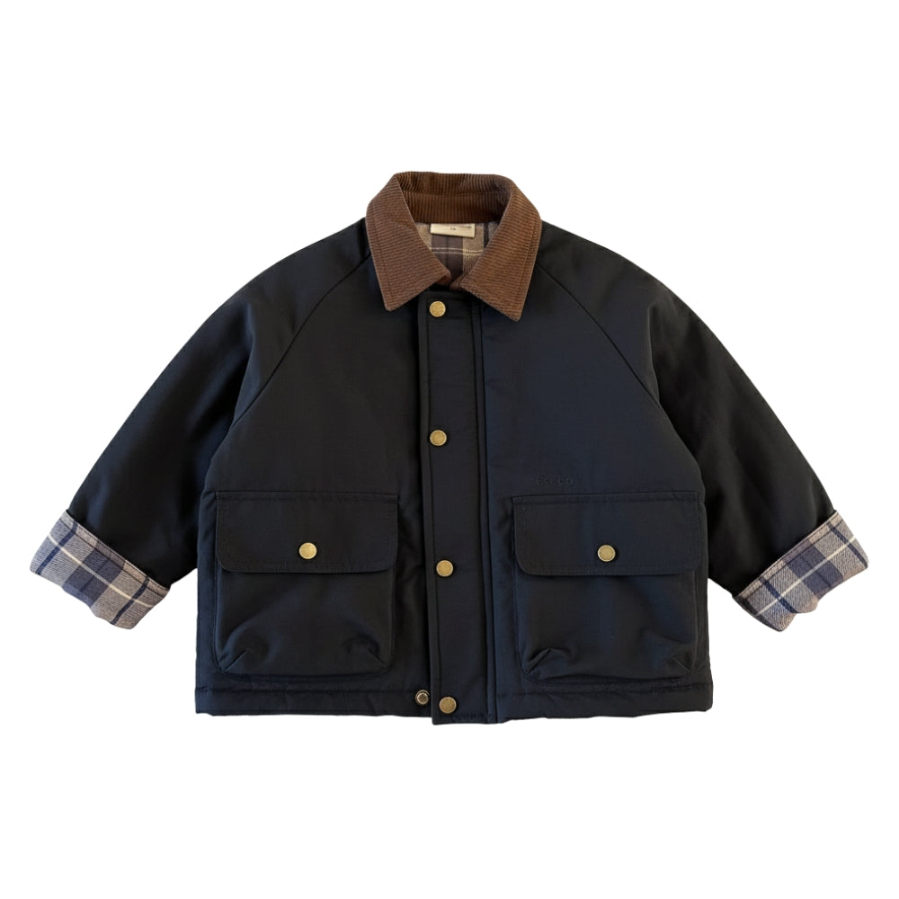 Vintage Corduroy-Collar Padded Jacket - Beekee