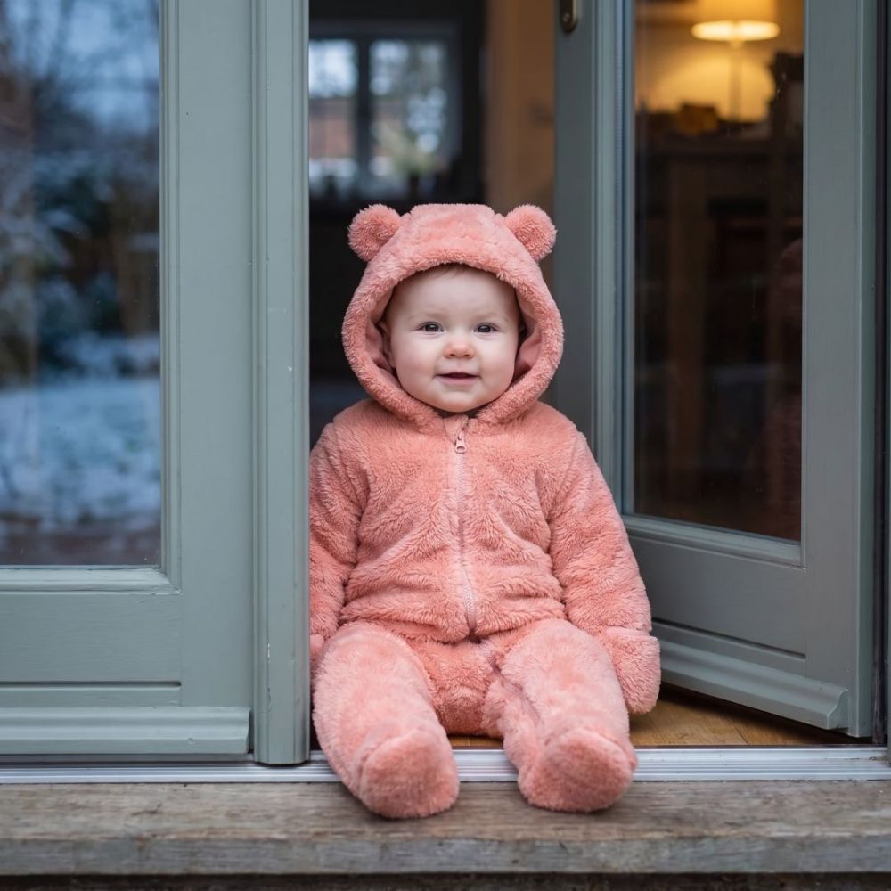 Warm Bear Hood Baby Overall Snowsuit - Beekee